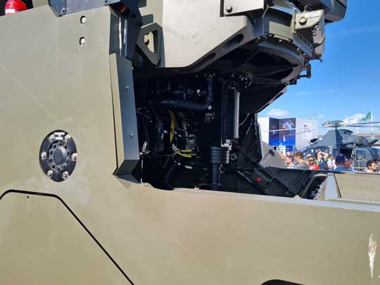 Nos solutions d'interconnexions hyperfréquences sur le radar sol air de moyenne portée Ground Fire 300 (GF300) Thales Group présenté au Salon du Bourget en juin 2023. cordons coaxiaux, liaisons hyperfréquences